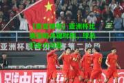 【南宫娱乐】亚洲杯比赛深陷关键时刻，球员们全力以赴